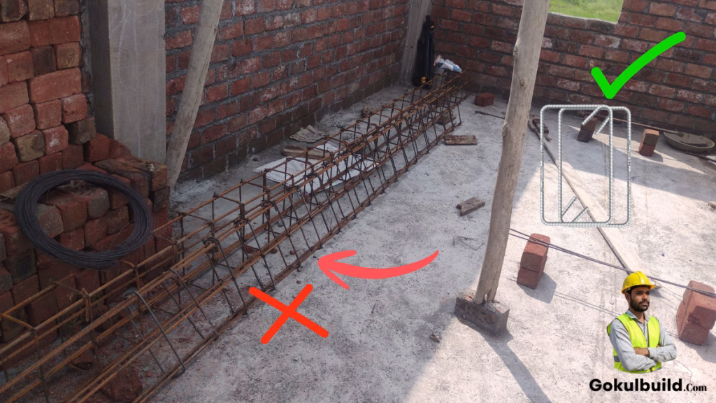 Difference between correct and incorrect column ring on the site